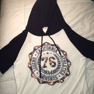 A hoodie tee shirt